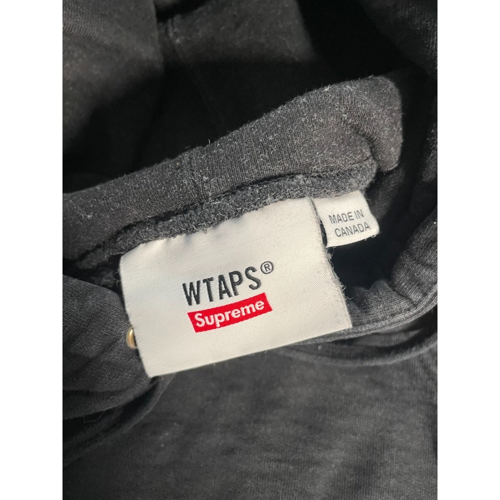 SUPREME × WTAPS Sic'em! Hooded Sweatshirt Men's Size M Black - Picture 5 of 16